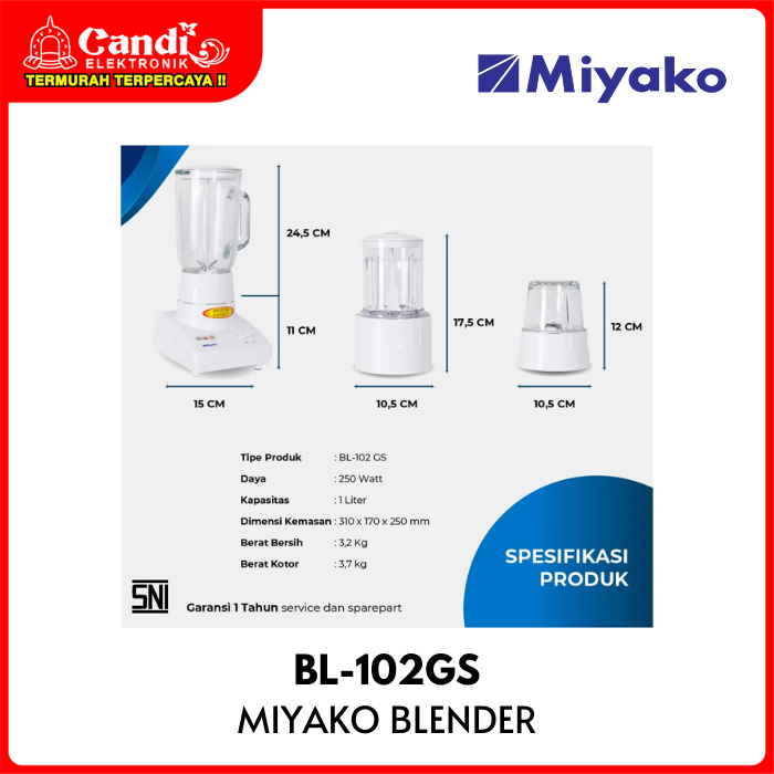 Miyako Blender Glass Jar